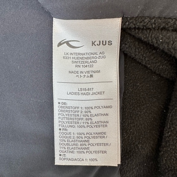 Kjus Softshell “Haidi” Jacket, black, size 8 - Picture 4 of 4
